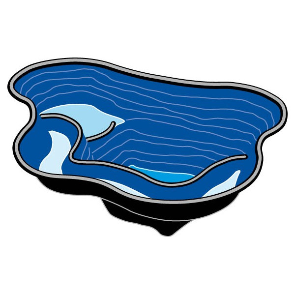 Bassin de jardin Calmus SI 145 litres, ubbink, PVC noir,  achat/vente