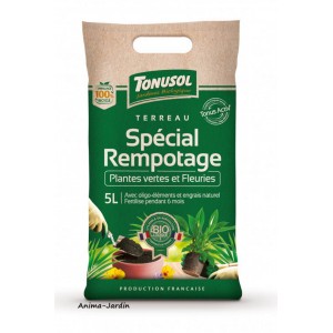 Terreau Rempotage Bio, sac de 5 L, toutes plantes, fleurs, jardin, jardinage, potager, achat, pas cher