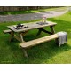 Table pique nique en bois traité autoclave, forestière,180 cm, Robuste, achat/vente pas cher