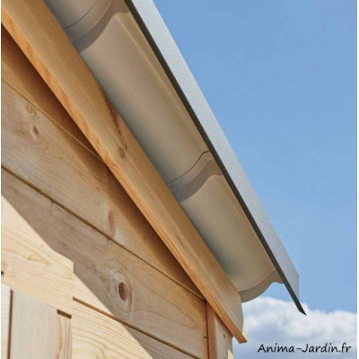 Abri de jardin en bois, Shelty+ 9 m², 28 mm, avec toit en acier galvanisé, rangement, Forest-Style, achat, pas cher