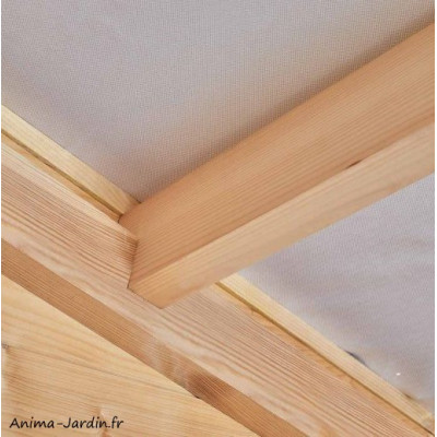 Abri de jardin en bois, Shelty+ 11 m², 28 mm, avec toit en acier galvanisé, rangement, Forest-Style, achat, pas cher