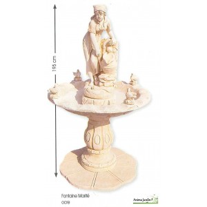 Fontaine Marité ocre en pierre reconstituée, h 195cm Framusa grandon, achat/vente