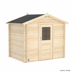 Abri de jardin en bois, Kariba 4,9m², 19 mm, avec toit en feutre bitumeux, rangement, Forest-Style, achat, pas cher