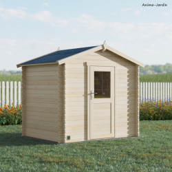 Abri de jardin en bois, Kariba 4,9m², 19 mm, avec toit en feutre bitumeux, rangement, Forest-Style, achat, pas cher