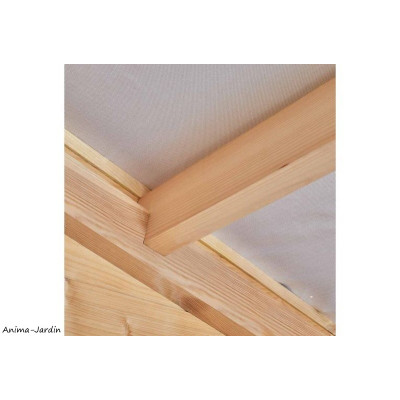 Abri de jardin en bois, Shelty+ 18 m², 28 mm, avec toit en acier galvanisé, rangement, Forest-Style, achat, pas cher