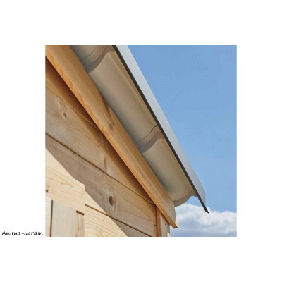 Abri de jardin en bois, Shelty+ 18 m², 28 mm, avec toit en acier galvanisé, rangement, Forest-Style, achat, pas cher