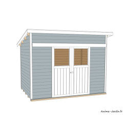 Abri de jardin en bois, 225, parois 21mm, avec porte coulissante, Weka, achat, pas cher