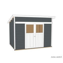 Abri de jardin en bois, 225, parois 21mm, avec porte coulissante, Weka, achat, pas cher