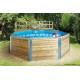 Piscine en bois, Ø500 cm x H.116 cm, bois massif, avec échelle, local technique, qualité, Weka, achat, pas cher