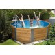 Piscine en bois, Ø325 cm x H.116 cm, bois massif, avec échelle et groupe de filtration, qualité, Weka, achat, pas cher