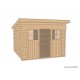 Abri de jardin en bois, 225, 8,7 m², parois 21mm, avec porte coulissante, Weka, achat, pas cher