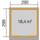 Abri de jardin en bois, 225, 8,7 m², parois 21mm, avec porte coulissante, Weka, achat, pas cher