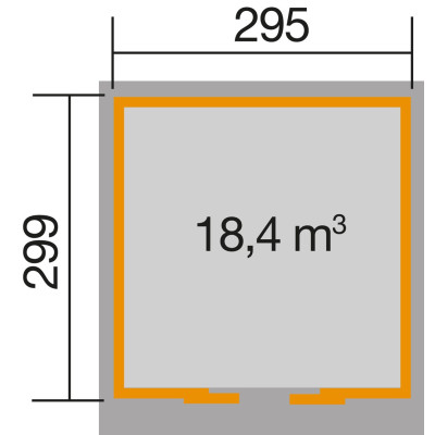 Abri de jardin en bois, 225, 8,7 m², parois 21mm, avec porte coulissante, Weka, achat, pas cher