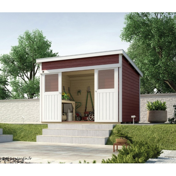 Abri de jardin en bois, 225, 8,7 m², parois 21mm, avec porte coulissante, Weka, achat, pas cher