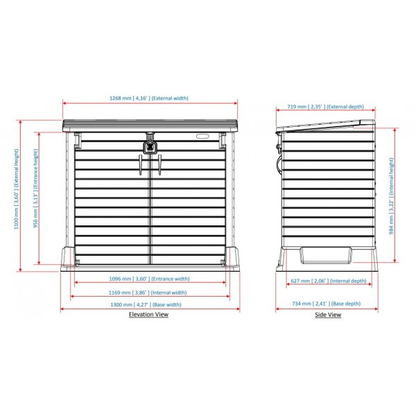 DURAMAX Armoire de rangement extérieur StoreAway 850L pas cher 