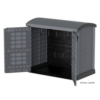 Coffre de rangement multifonction 1200 L, abri vélo, cache-poubelles, Duramax, résine, coffre de jardin, BGS, achat, pas cher