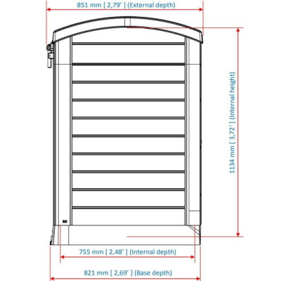 Coffre de rangement multifonction 1200 L, abri vélo, cache-poubelles, Duramax, résine, coffre de jardin, BGS, achat, pas cher
