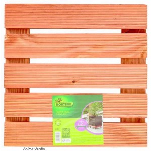 Support plantes à Roulettes "Flora Roll Lasure" 40x40 cm, plateau carré roulant pour plantes lourdes Nortène, achat/vente