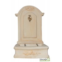 Fontaine murale Romantique MM en pierre reconstituée 96 cm de haut, ton vieilli, achat/vente