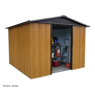 Abri métal 6,24 m² , imitation bois, abri de jardin, métal galvanisé, Trigano, achat, pas cher