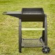 Barbecue Tonino 50, charbon de bois, sur roues, noir, avec tablette, Cook'in Garden, achat, pas cher