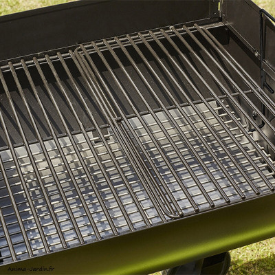 Barbecue Tonino 50, charbon de bois, sur roues, noir, avec tablette, Cook'in Garden, achat, pas cher