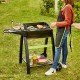 Barbecue Tonino 50, charbon de bois, sur roues, noir, avec tablette, Cook'in Garden, achat, pas cher
