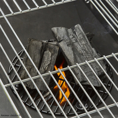 Barbecue à charbon de bois, Easy 60, barbecue en fonte, sur roues, noir, Cook'in garden, achat, pas cher