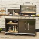 Desserte inox, Fidgi, barbecue-plancha, plan de travail, cuisine extérieure, Cook'in Garden, achat, pas cher