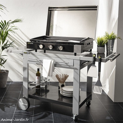 Plancha FINESTA 3 brûleurs avec capot, gaz, 75 cm,  Cook'in Garden, achat, pas cher