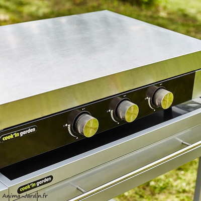 Plancha FINESTA 3 brûleurs avec capot, gaz, 75 cm,  Cook'in Garden, achat, pas cher