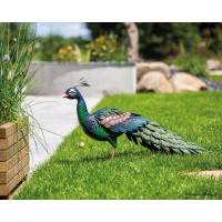 Silhouette chat assis intrigué - déco de jardin en métal, vente au