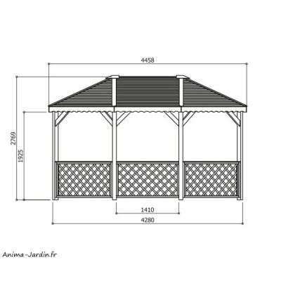 Kiosque, 11,49 m², pavillon en bois, autoclave, abris, Solid, achat, pas cher