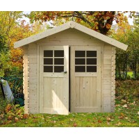 Abri de jardin en bois, Lannion, 28 mm, 8 m², 2 portes, Solid, achat, pas cher