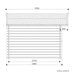 Abri de jardin en bois, Lannion, 28 mm, 8 m², 2 portes, Solid, achat, pas cher