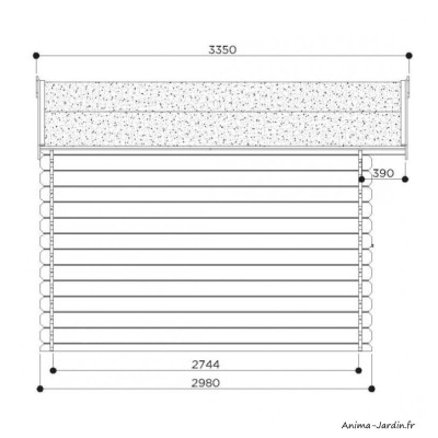 Abri de jardin en bois traité autoclave, Lannion, 28 mm, 8 m², 2 portes, Solid, achat, pas cher