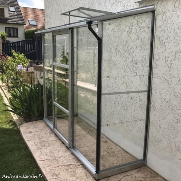 Serre de jardin Mélissa, 1,30 m², aluminium, verre trempé, Lams, achat, pas cher