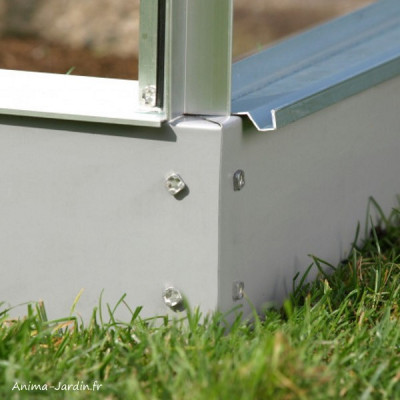 Serre de jardin Mélissa, 1.30 m², 0.65 m x 1.93 m, aluminium, verre trempé, achat, pas cher