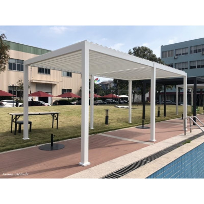 Pergola Bioclimatique, Ombréa, 3,00 x 6,00 m, aluminium, lames orientables, achat, pas cher