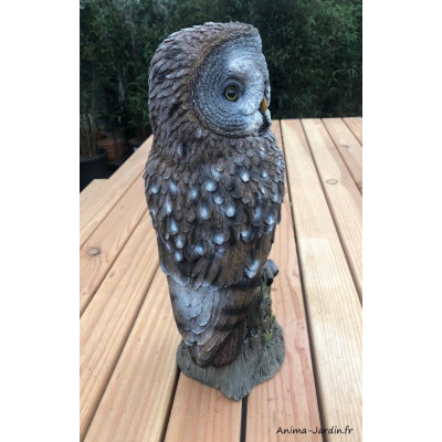 Hibou, 44 cm, sur branche, animal en polyrésine, décoration du jardin, achat, pas cher