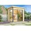 Abri de jardin en bois, DOMEO Mini+, 4,61 m², 44 mm, avec baie vitrée double vitrage, moderne, achat