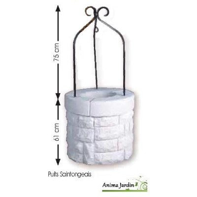 Puits en pierre reconstituée, Blanc, puits de jardin Saintongeais 70 à 140 cm, achat/vente, pas cher 