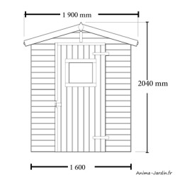 Petit abri de jardin en bois, 16 mm, 2,43 m², Foresta, achat, vente, pas cher