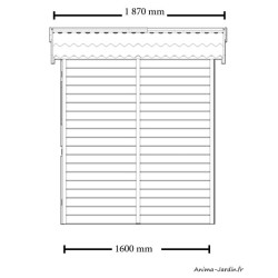 Petit abri de jardin en bois, 16 mm, 2,43 m², Foresta, achat, vente, pas cher