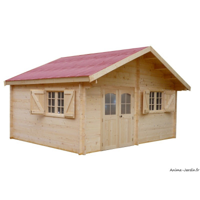 Abri de jardin en bois, 42 mm, 17,47 m², 2 portes, semi-habitable, Foresta, achat, pas cher
