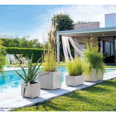 Muret Gravity Mastic 79, 78,5 x 39 cm, Deroma, jardinière avec réserve d'eau, achat