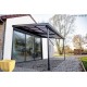 Toit terrasse avec panneaux amovibles, aluminium, anthracite, 12,04 m², pergola adossée, Habrita, achat, pas cher