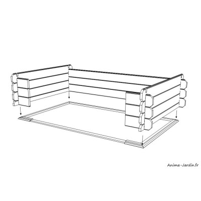 Poutre de contour, 40 mm, pour abri Solid, achat, pas cher