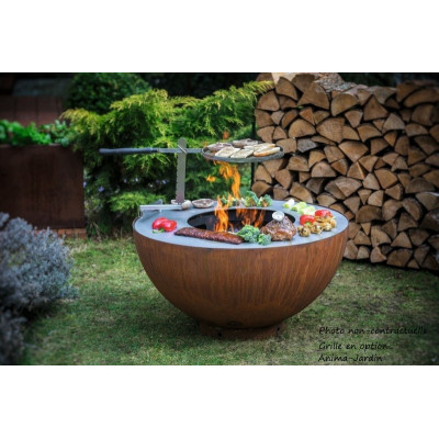 Braséro, Boule Oxy, ø 100 cm, inox, barbecue, plancha, braséro 3 en 1, BGS, achat, pas cher