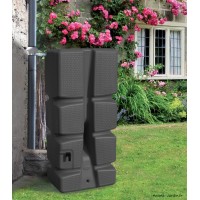 Récupérateur d'eau de pluie, Récup'Eco, 310 L, Décor Tressé, gris anthracite, avec collecteur, EDA, achat